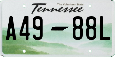 TN license plate A4988L