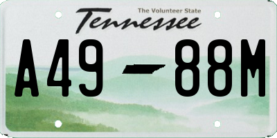TN license plate A4988M