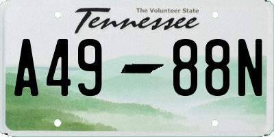 TN license plate A4988N