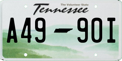 TN license plate A4990I