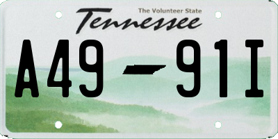 TN license plate A4991I