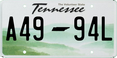 TN license plate A4994L