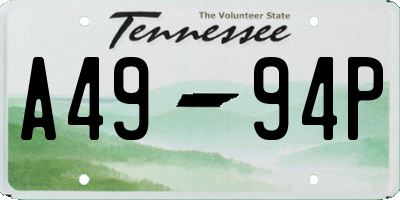 TN license plate A4994P