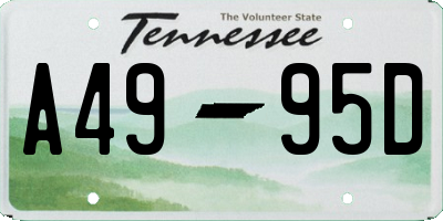 TN license plate A4995D