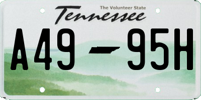 TN license plate A4995H