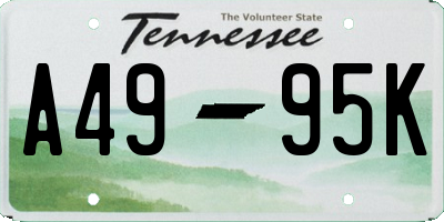 TN license plate A4995K