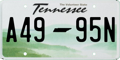 TN license plate A4995N