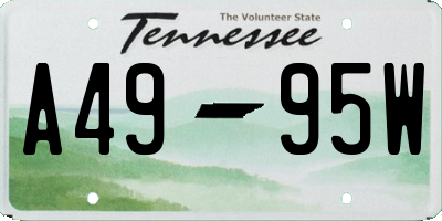 TN license plate A4995W
