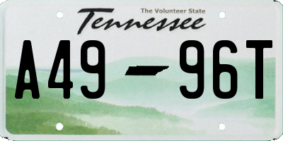 TN license plate A4996T