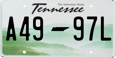 TN license plate A4997L