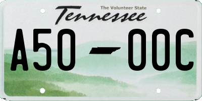 TN license plate A5000C