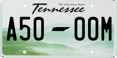 TN license plate A5000M