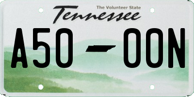 TN license plate A5000N