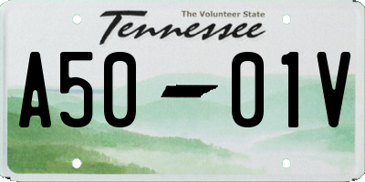 TN license plate A5001V