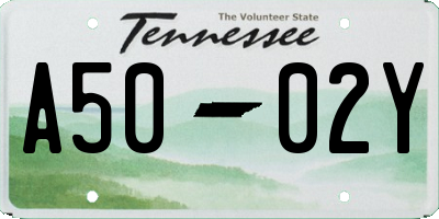 TN license plate A5002Y
