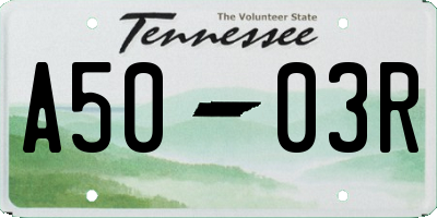TN license plate A5003R