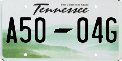 TN license plate A5004G