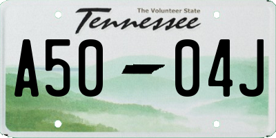TN license plate A5004J