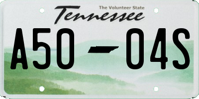 TN license plate A5004S