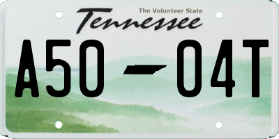TN license plate A5004T