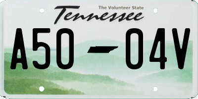 TN license plate A5004V