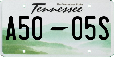 TN license plate A5005S