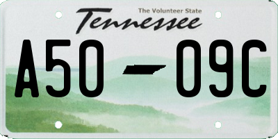 TN license plate A5009C