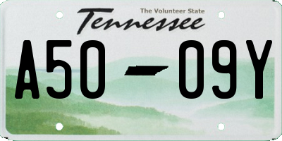 TN license plate A5009Y