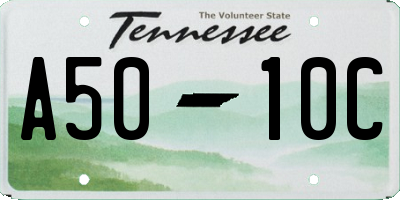 TN license plate A5010C