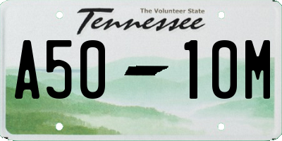 TN license plate A5010M
