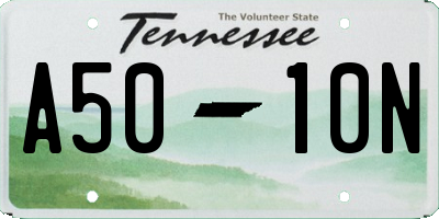 TN license plate A5010N