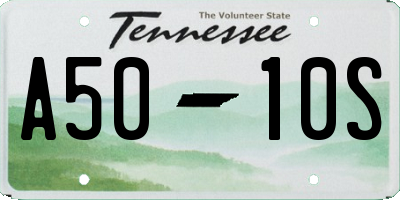 TN license plate A5010S