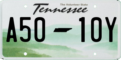 TN license plate A5010Y