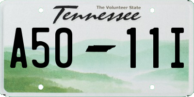 TN license plate A5011I