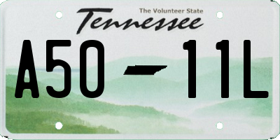 TN license plate A5011L