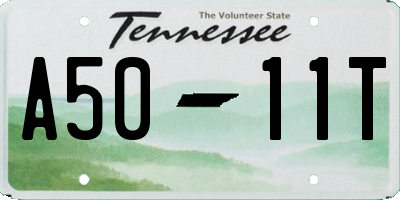TN license plate A5011T