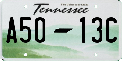 TN license plate A5013C