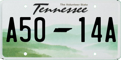 TN license plate A5014A