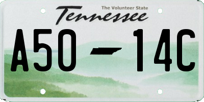 TN license plate A5014C