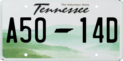TN license plate A5014D