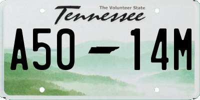 TN license plate A5014M