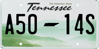 TN license plate A5014S