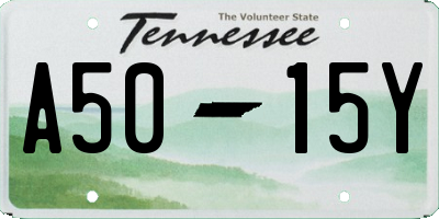 TN license plate A5015Y