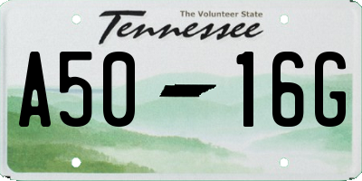 TN license plate A5016G