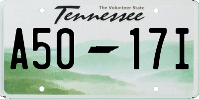 TN license plate A5017I