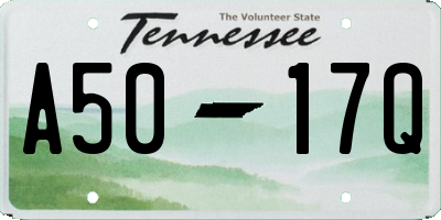 TN license plate A5017Q