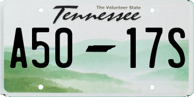 TN license plate A5017S