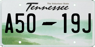 TN license plate A5019J