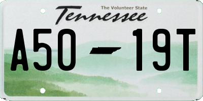 TN license plate A5019T