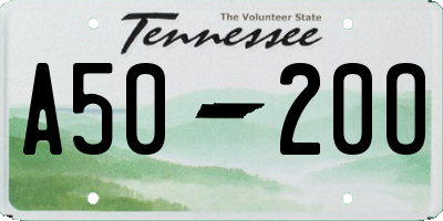 TN license plate A5020O